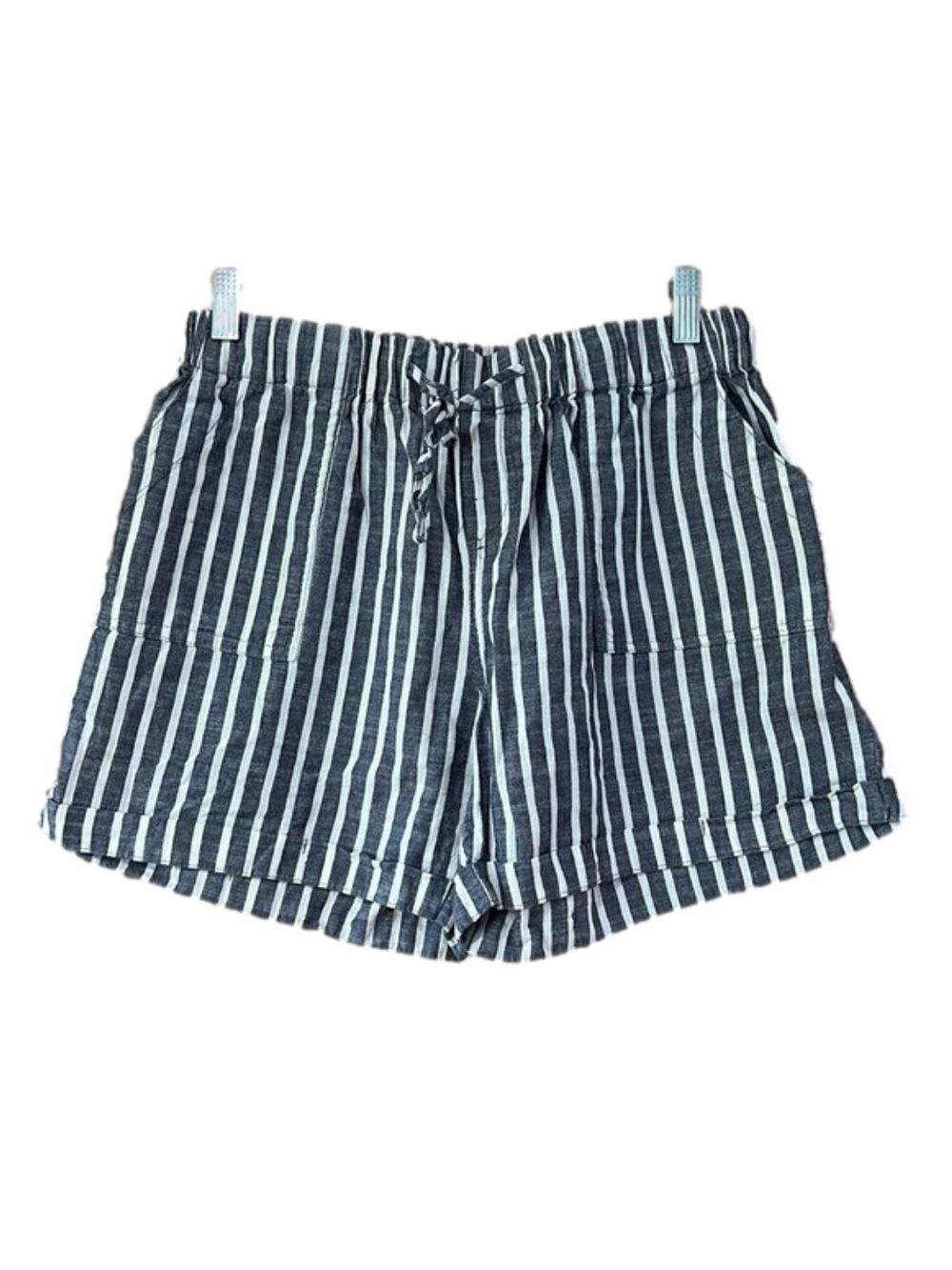 Just Living Blue and White Striped Shorts Large